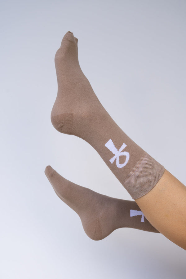 Ankh Sock, Sandstone Brown, Cotton