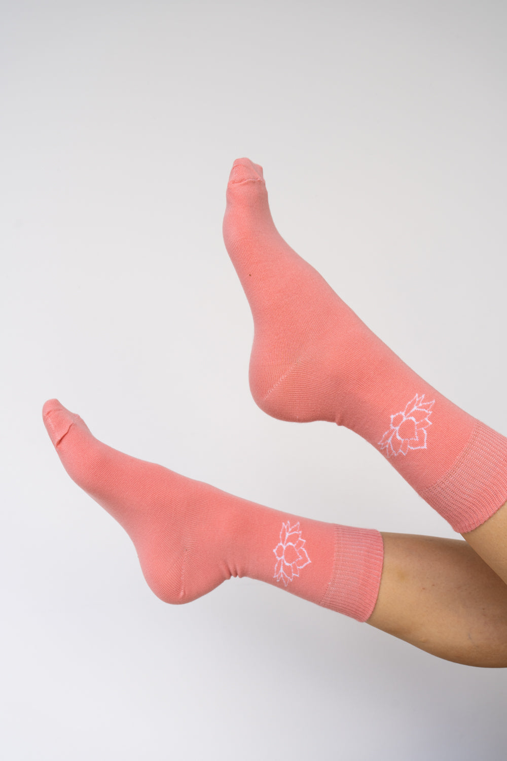 Lotus Sock, Peach Cotton