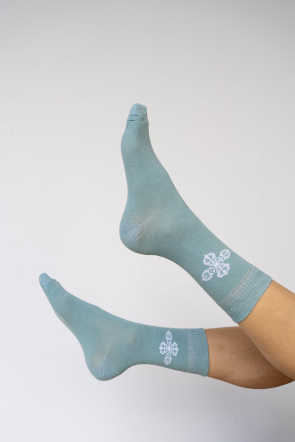 Vajra Sock, Sage, Cotton