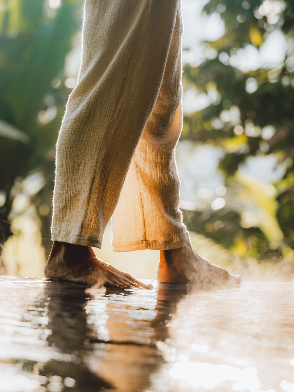 Chen Pant, Linen Cotton, Pearl White, view 2