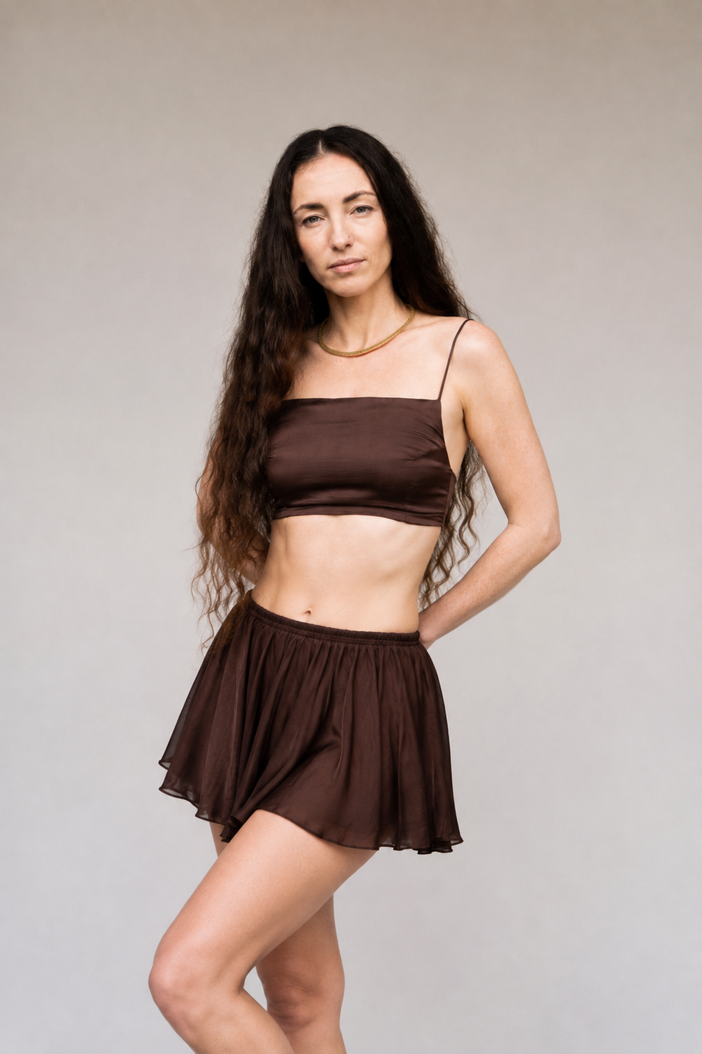Sahara Skirt in Earth Cacao