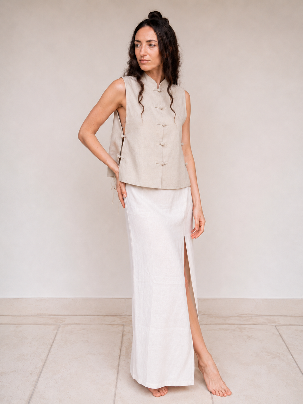 Makoto Skirt in Pearl White