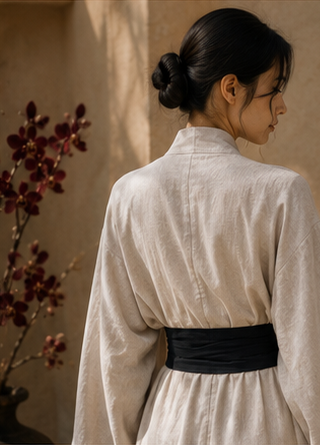 Obi Belt in Black Jade