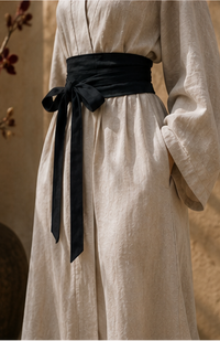 Obi Belt in Black Jade