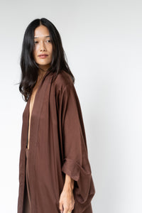 Nuwa Kimono, Premium Rayon, Brown, view 4