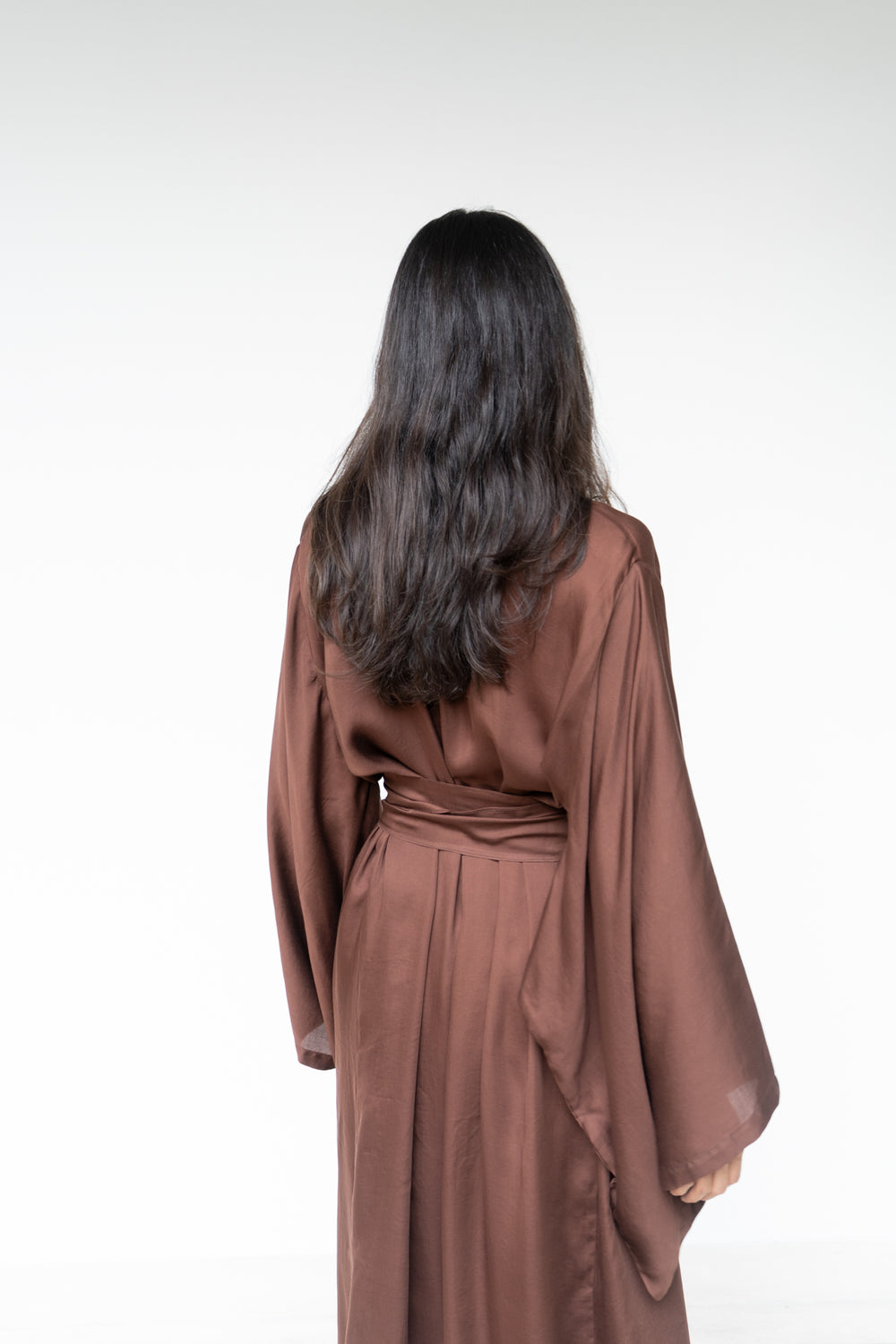 Nuwa Kimono, Premium Rayon, Brown, view 7