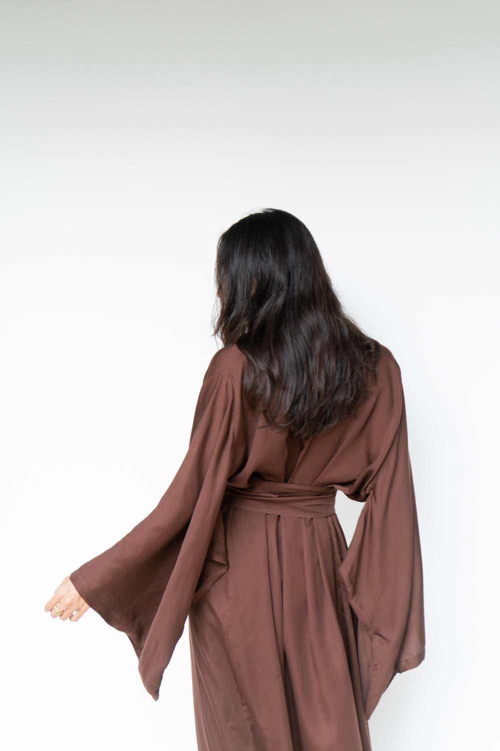 Nuwa Kimono, Premium Rayon, Brown, view 2
