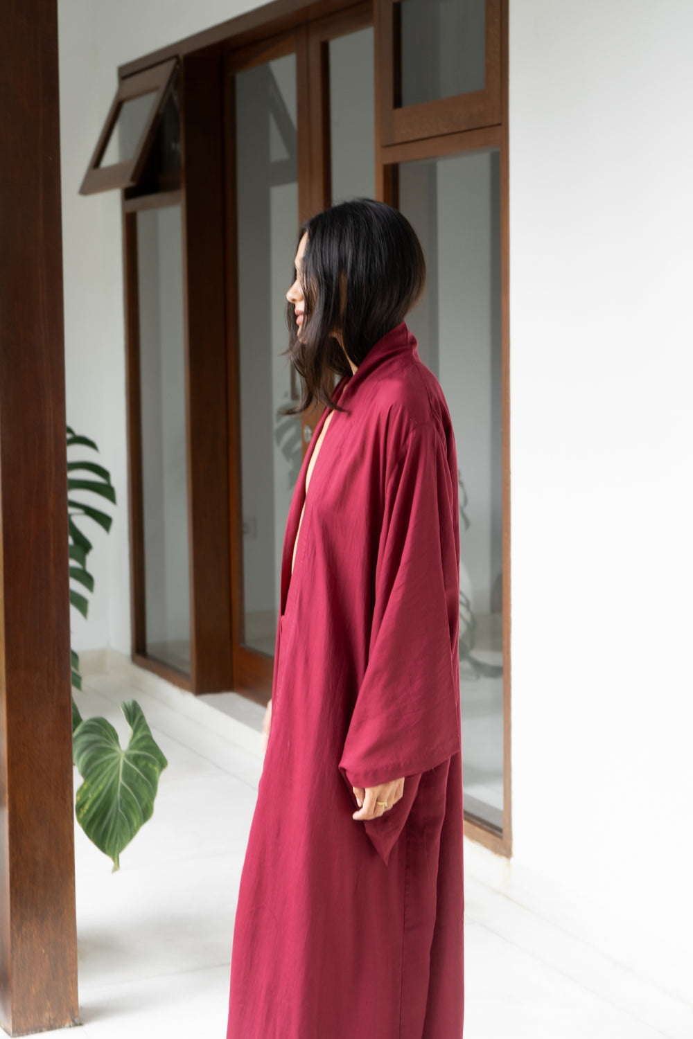Nuwa Kimono, TENCEL, Cherry Red, view 4