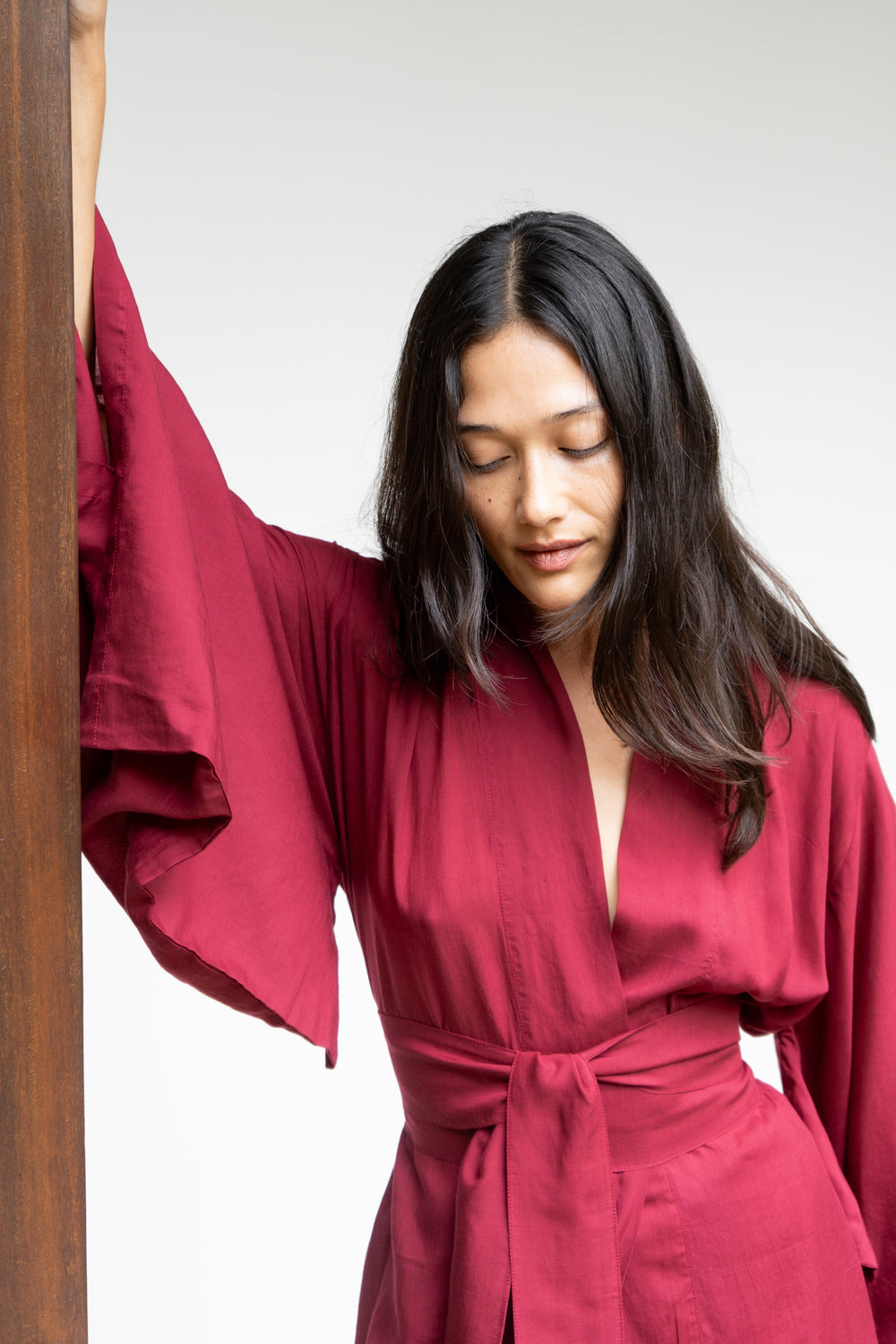 Nuwa Kimono, TENCEL, Cherry Red, view 3