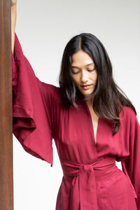 Nuwa Kimono, TENCEL, Cherry Red, view 3