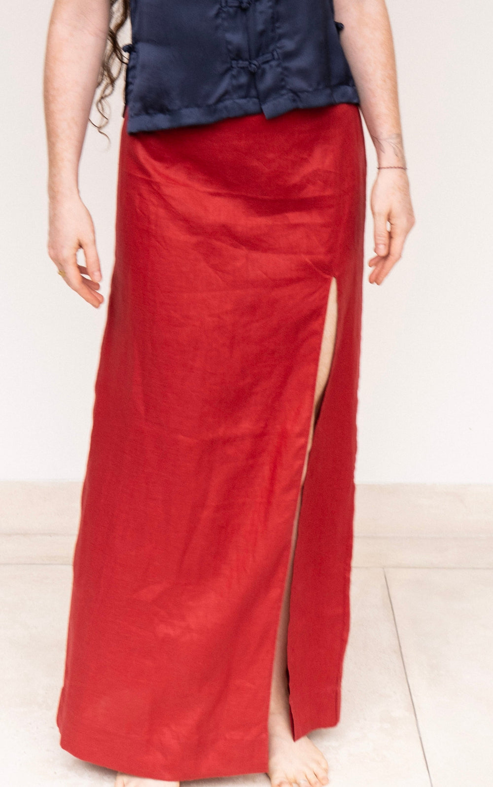Makoto Skirt in Red Peony