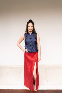 Makoto Skirt in Red Peony