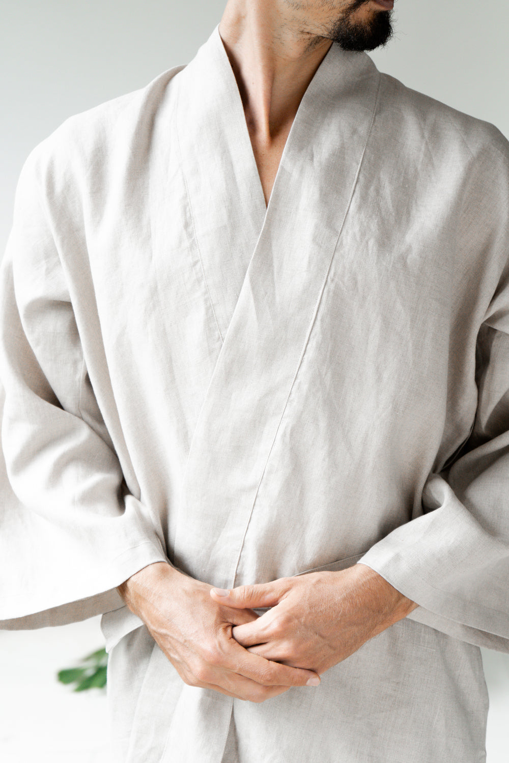 Dao Kimono, Linen, Natural Stone, view 5