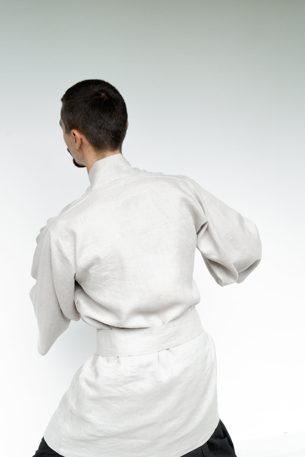 Dao Kimono, Linen, Natural Stone, view 7