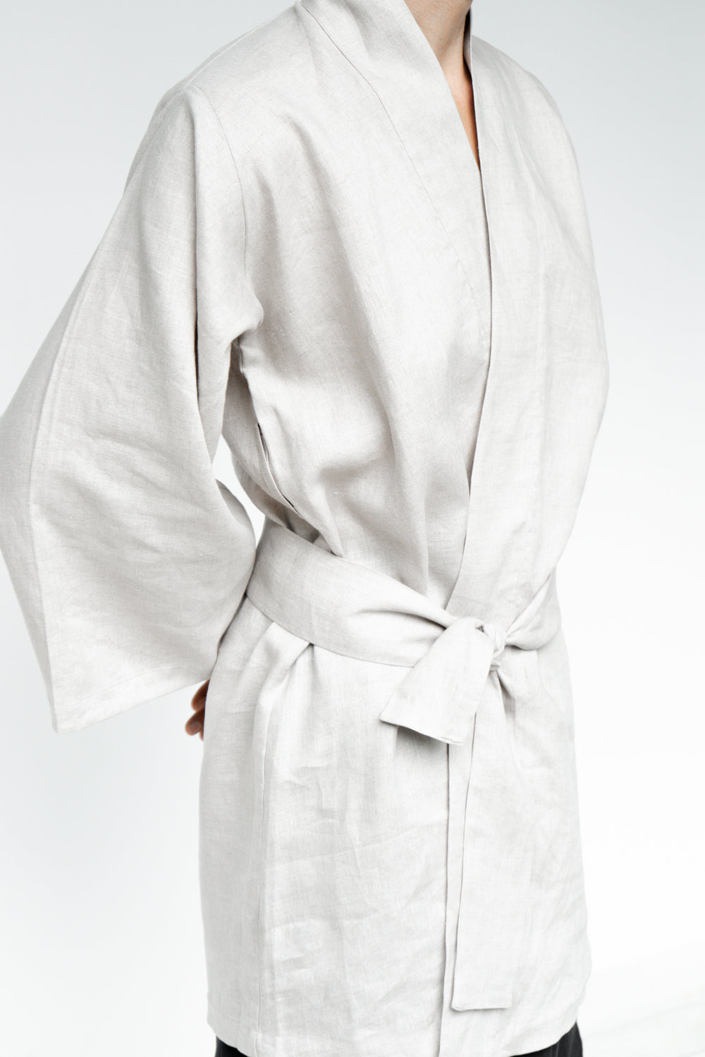 Dao Kimono, Linen, Natural Stone, view 8