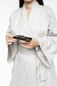 Dao Kimono, Linen, Natural Stone, view 4