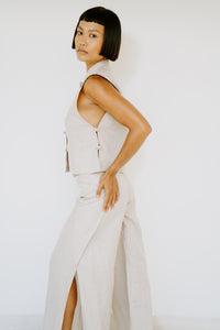 Lin Vest, Linen, Natural Linen, view 7