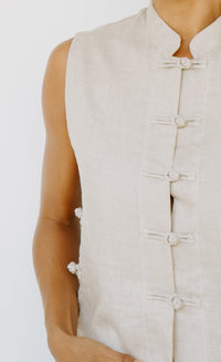 Lin Vest, Linen, Natural Linen, view 4