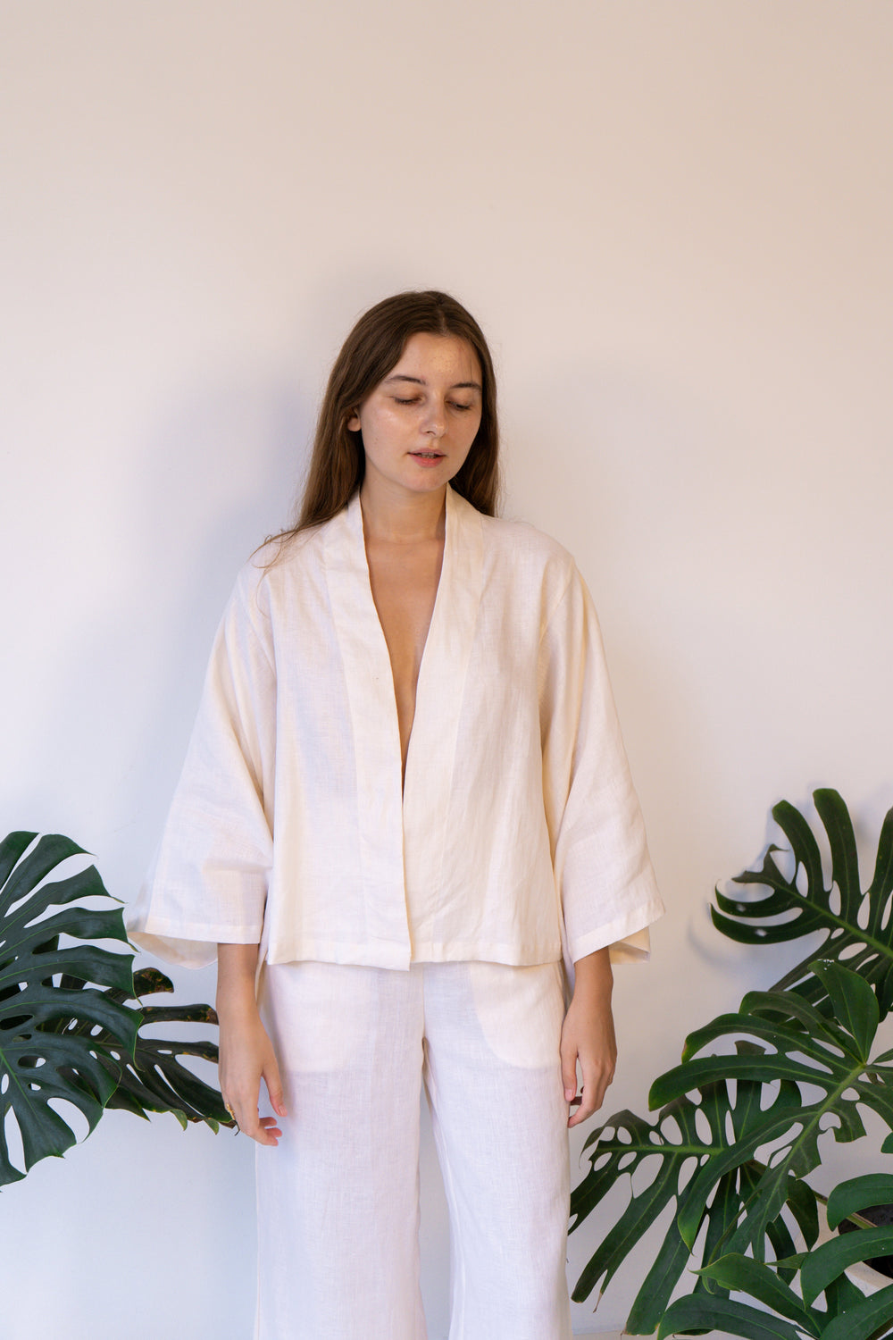 Makoto Pant, Linen, Pearl White, view 7