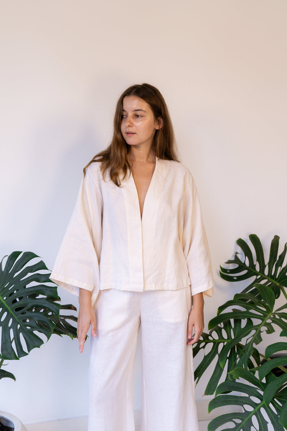 Makoto Pant, Linen, Pearl White, view 5