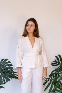 Makoto Pant, Linen, Pearl White, view 8