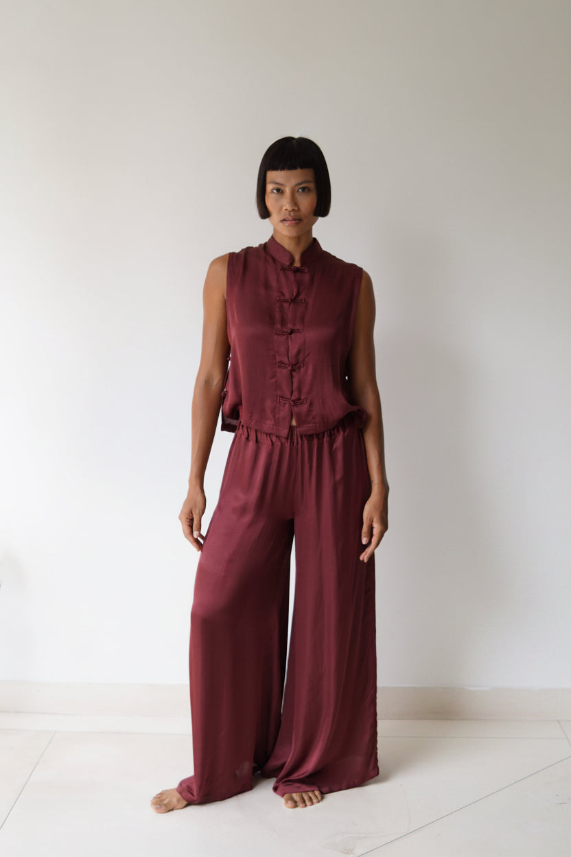 Ting Pants, Lyocell Silk, Autumn Plum, view 5