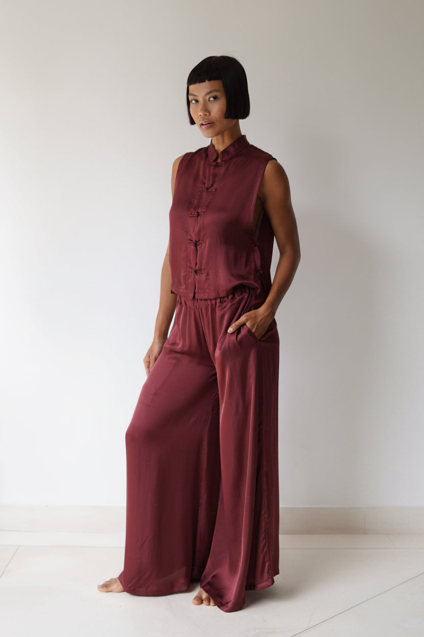 Ting Pants, Lyocell Silk, Autumn Plum, view 7