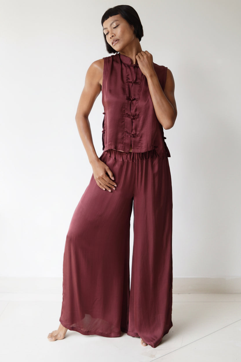 Ting Pants, Lyocell Silk, Autumn Plum