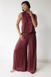 Ting Pants, Lyocell Silk, Autumn Plum