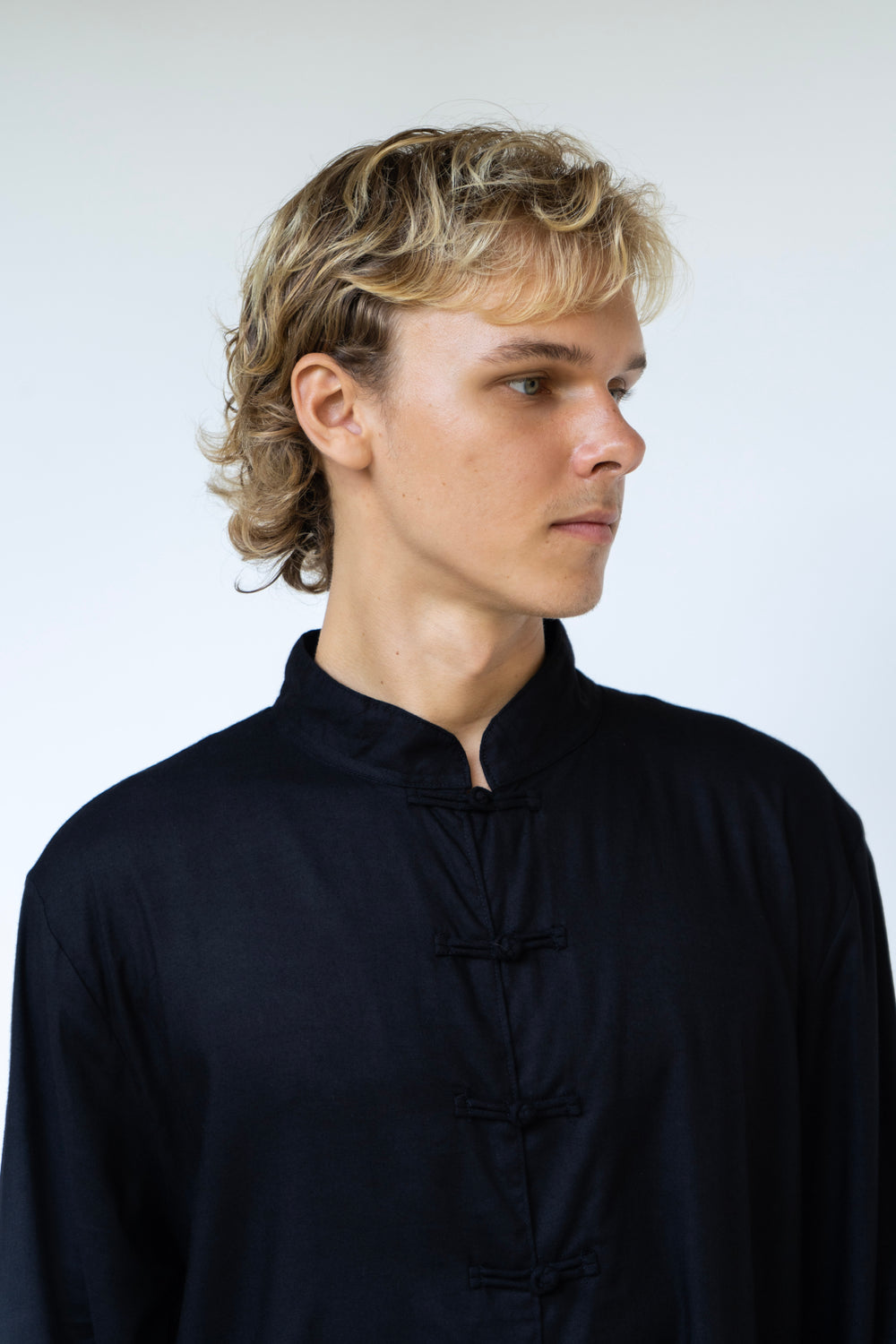 Jing Jacket, Linen, Black Jade with Stone, view 8