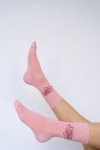 Rose Sock, Desert Blush, Cotton, view 3