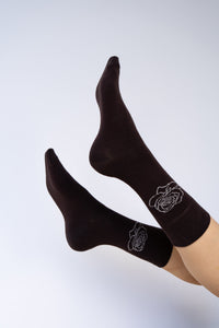 Rose Sock, Kemet Soil, Cotton, view 6