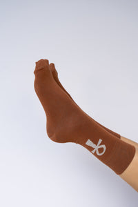 Ankh Sock, Dune Amber, Cotton, view 3