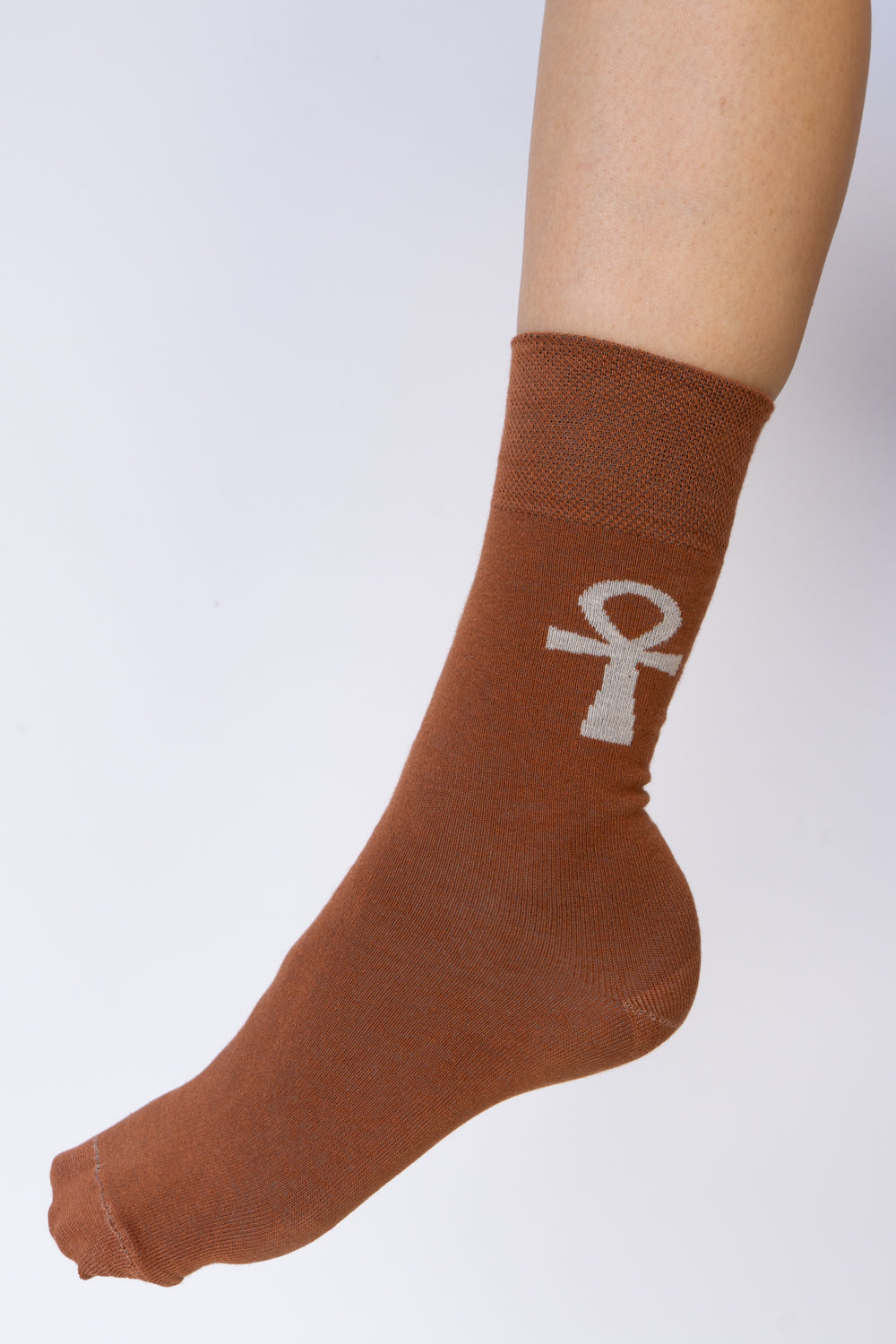 Ankh Sock, Dune Amber, Cotton, view 5