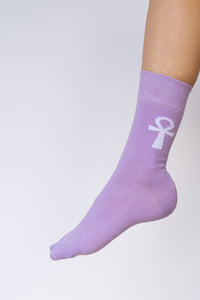 Ankh Sock, Lotus Mist, Cotton, view 4