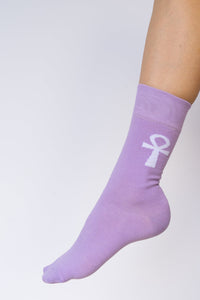 Ankh Sock, Lotus Mist, Cotton, view 6