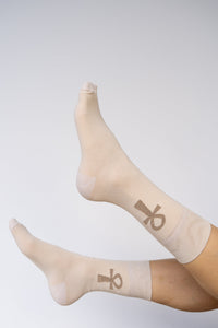 Ankh Sock, Beige Sand Cotton, view 4