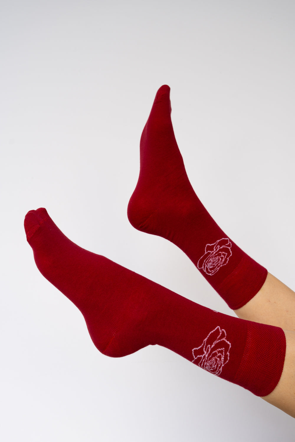 Rose Sock, Rose of Magdala, Cotton, view 4