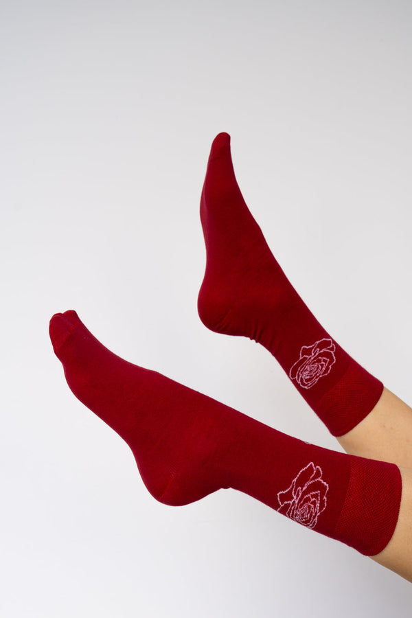 Rose Sock, Rose of Magdala, Cotton
