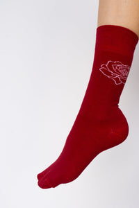 Rose Sock, Rose of Magdala, Cotton, view 3