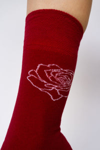 Rose Sock, Rose of Magdala, Cotton, view 6