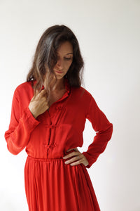Lin Skirt, Lyocell Silk, Peony Red, view 4