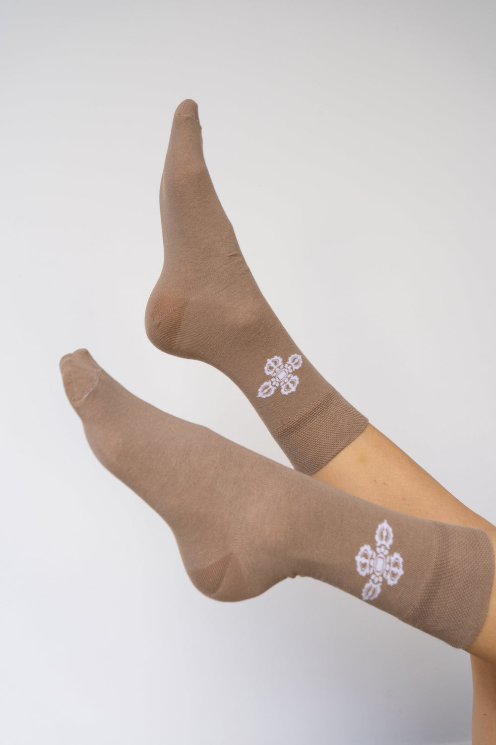 Vajra Sock, Brown, Cotton, view 2