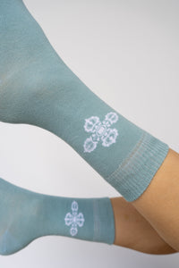 Vajra Sock, Sage, Cotton, view 2
