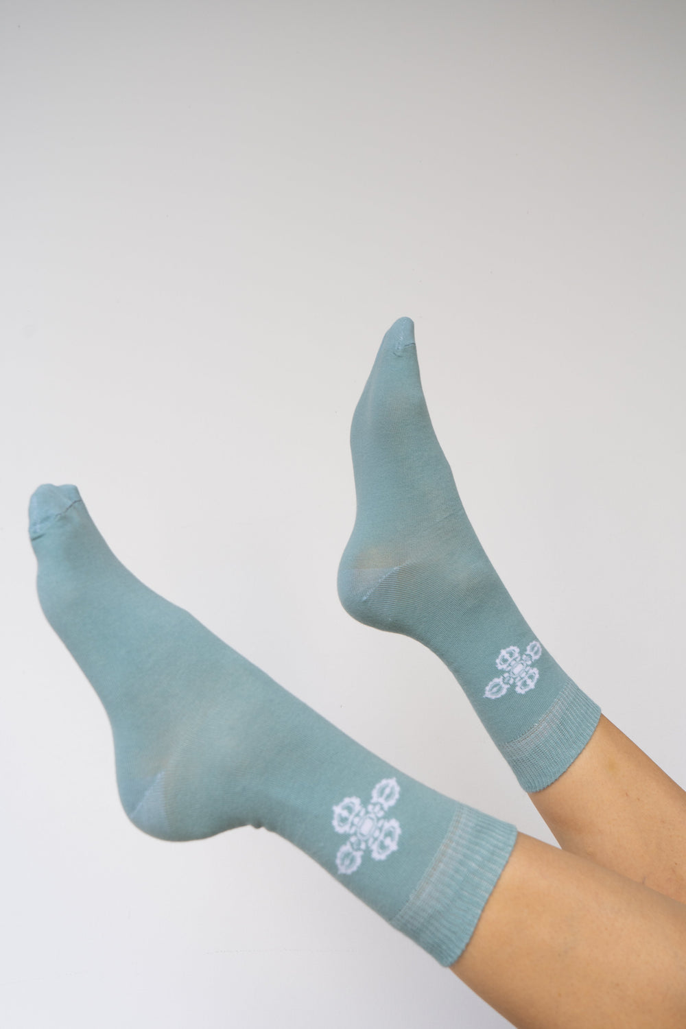 Vajra Sock, Sage, Cotton, view 3
