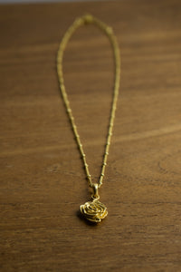 Rose of Magdalena Necklace, 18K Gold Plated Sterling Silver, view 4