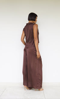 Lin Vest, Lyocell Silk, Earth Cacao, view 3
