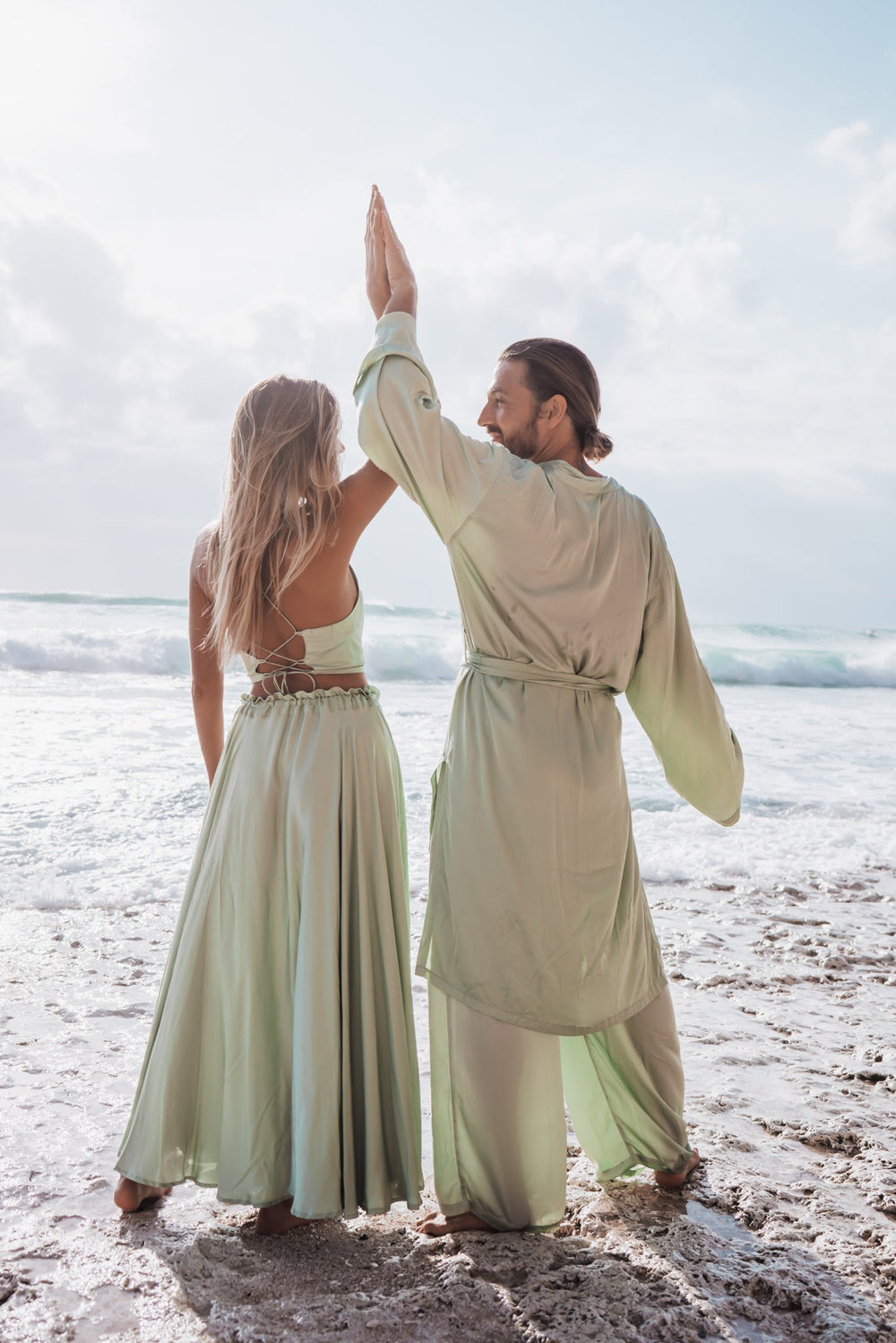 Dao Pant - Silk Viscose - Fresh Sage Tiyara Soul Wear