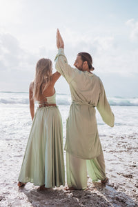 Dao Long Kimono - Silk Viscose - Fresh Sage Tiyara Soul Wear