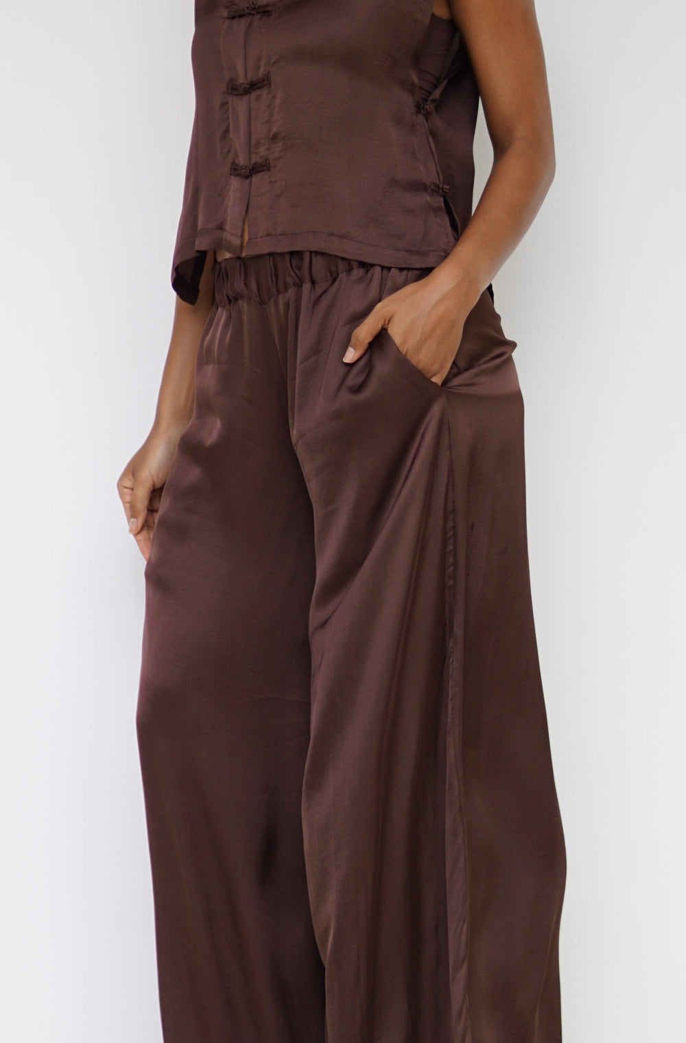 Ting Pants, Lyocell Silk, Earth Cacao, view 6